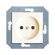 Механизм розетки&nbsp;&nbsp;без БЗК,16А/250V(с накл),цвет бежевый CITY