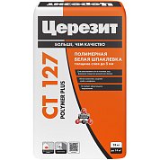 CT 127 POLYMER PLUS. Белая полимерная шпаклевка для внутренних работ, 25кг. Церезит