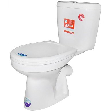 Унитаз компакт "Анимо 2РА" (прямой вып., нижн. подв.) дюропласт