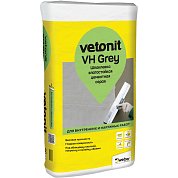 Vetonit VH Grey. Шпаклевка финишная цементная влагостойкая (серая), 20 кг