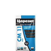CM 11 Plus. Клей для керамогранита и керамической плитки для пола и стен (до 60х60см), 5 кг. Церезит