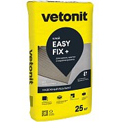 Vetonit EASY FIX +. Клей для камня, плитки и керамогранита (C1 T), 25 кг 