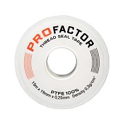 Фум-лента для воды PROFACTOR, 15м х 19мм х 0,25мм