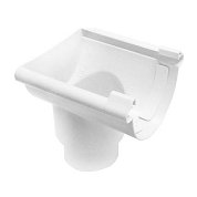 Воронка желоба универсальная торцевая&nbsp;&nbsp;80/100 "MUROL" белая