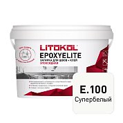 Litokol EPOXYELITE / 2 кг. Эпоксидная затирка + клей для различных видов облицовки. "E.100 СУПЕРБЕЛЫЙ"