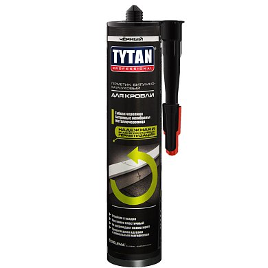 ГЕРМЕТИК БИТУМНО-КАУЧУКОВЫЙ ДЛЯ КРОВЛИ. Черный. 310 мл. Tytan Professional