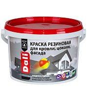 Краска резиновая для кровли, цоколя, фасада белая&nbsp;&nbsp;3кг База А "DALI"