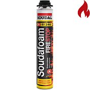 SOUDAFOAM FIRE STOP (пистолет). Огнестойкая полиуретановая монтажная пена, 750 мл. SOUDAL