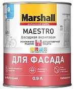 Краска Маэстро фасад. акрил. BW  0,9л Маршал