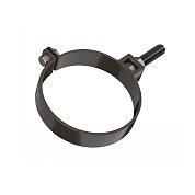 Хомут трубы (L=180 мм) универсальный (с дюбелем) ПВХ ТехноНИКОЛЬ, темно-коричневый