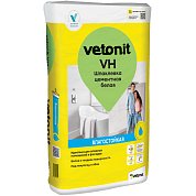 Vetonit VH. Шпаклевка влагостойкая цементная (белая), 20кг