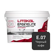 Litokol EPOXYELITE / 2 кг. Эпоксидная затирка + клей для различных видов облицовки. "E.07 ЧЕРНЫЙ КОФЕ"