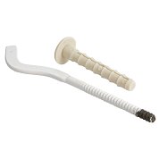 Кронштейн штыревой для радиатора 7х180 (белый) с дюбелем