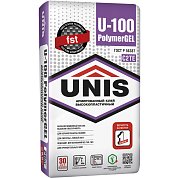 U-100 PolymerGEL. Клей армированный высокопластичный, 25 кг. Unis