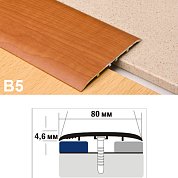 В5 Л&nbsp;&nbsp;90 дуб беленый упак. с держ. (Профиль алюм)