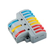 Колодка клеммная СМК c рычагом, разветвительная 3х9. GENERAL