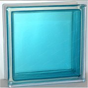 Стеклоблок "Гладкий" бирюза окраш. внутри 19*19*8см. Glass Block Turguoise 1919/8 Clearview