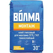 ВОЛМА-МОНТАЖ. Клей гипсовый для монтажа ПГП и ГКЛ, 30кг