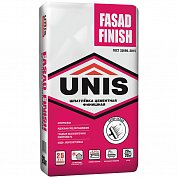 FASAD FINISH. Супербелая финишная цементная шпатлевка, 20 кг. UNIS