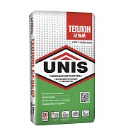 ТЕПЛОН БЕЛЫЙ. Теплосберегающая облегченная гипсовая штукатурка, 15кг. Unis