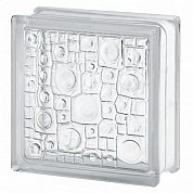 Стеклоблок "Губка" бесцвет.19*19*8см. Glass Block Clear 1919/8 Sponge