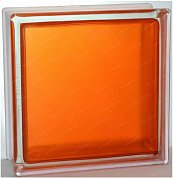 Стеклоблок "Арктика" оранжевый окрашен. внутри 19*19*8см.Glass Block Orange 1919/8 Arctic
