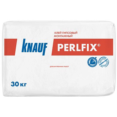ПЕРЛФИКС. Клей гипсовый для монтажа ГКЛ и ПГП, 30 кг. Knauf