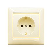 Розетка 2Р+Е  16 А 250 В слоновая кость VALENA