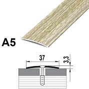 Порог-стык 37* 900мм алюминий (102 Ольха серая) А5
