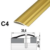 Порог-кант 39,4*900мм алюминий (159 Дуб английский) С4