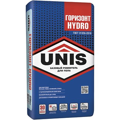 ГОРИЗОНТ ГИДРО (Hydro). Базовый ровнитель для пола, 25 кг. Unis
