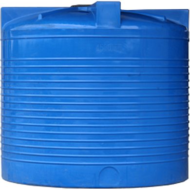 Емкость для воды вертикальная цилиндрическая, 4500 л, синяя (max. 5000)